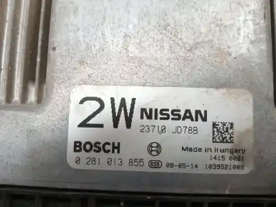 Pezzo di ricambio per auto di seconda mano centralina motore per nissan qashqai / qashqai +2 i (j10, nj10, jj10e) 2.0 dci riferimenti oem iam 0281013855  23710jd78b