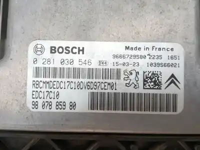Second-hand car spare part ecu engine control for citroen c-elysee (dd_) 1.6 hdi 92 oem iam references 0281030546 9807885980 