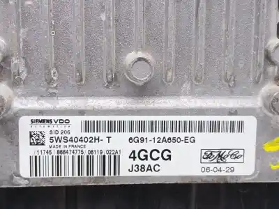 Автозапчастина б/у ебу контролер двигуна для ford s-max (ca1) 2.0 tdci cat посилання на oem iam 6g9112a650eg  5ws40402h