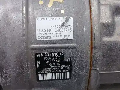 Автозапчасти б/у компрессор кондиционера воздуха за mercedes-benz gla (h247) gla 200 d (247.712) ссылки oem iam 4472503675 a0008304202 6sas14c