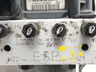 Peça sobressalente para automóvel em segunda mão abs por audi a4 b7 (8ec) 2.0 tdi 16v referências oem iam 0265234336  8e0614517bf