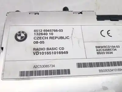 Second-hand car spare part audio system / radio cd for bmw x3 (e83) 2.0d oem iam references 6512694576603 a2c53085734 13264010