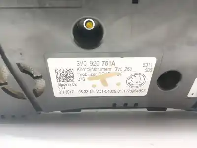 Автозапчасти б/у приборная доска за skoda superb iii (3v3) 2.0 tdi ссылки oem iam 3v0920751a  