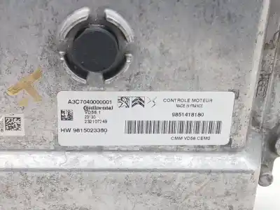 Автозапчастина б/у ебу контролер двигуна для citroen c3 aircross ii (2r_, 2c_) 1.2 puretech 110 (2rhnzb, 2rhnzw, 2rhnpx, 2rhnpj) посилання на oem iam a3c7040000001 9851418180 9815023380