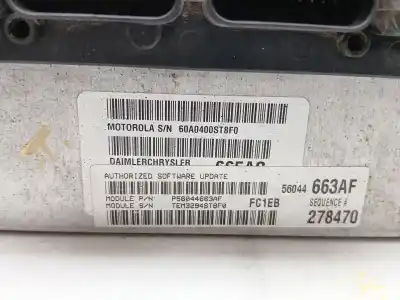 Tweedehands auto-onderdeel ecu motorcontroller voor jeep cherokee (kj) 2.4 cat oem iam-referenties 60a0400st8f0