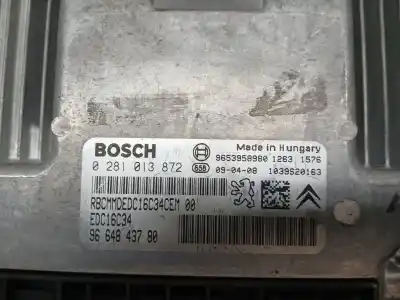 Автозапчасти б/у блок управления двигателем за peugeot 207 furgoneta/hatchback (wa_, wc_) 1.6 hdi ссылки oem iam 0281013872  