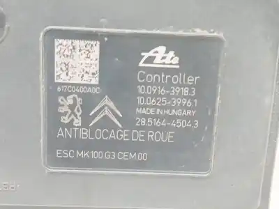 Peça sobressalente para automóvel em segunda mão abs por citroen c-elysee (dd_) 1.6 bluehdi 100 referências oem iam 9826857180  10022012544