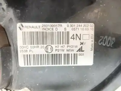 Piesă de schimb auto la mâna a doua far dreapta pentru renault megane iii fastback (bz0/1_, b3_) 1.5 dci referințe oem iam 260100017r  