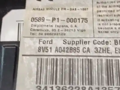 Second-hand car spare part airbag kit for ford b-max (jk) 1.0 ecoboost oem iam references av11p045f16aa  