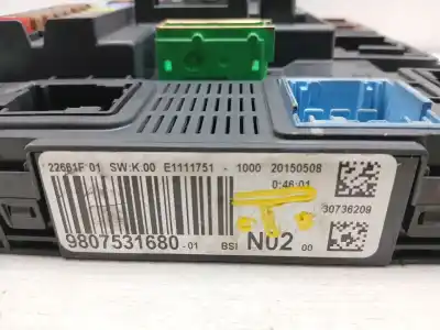 Second-hand car spare part bsi control unit for citroen c4 cactus 1.2 vti 82 oem iam references 9807531680  