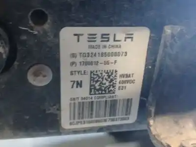 Автозапчастина б/у аккумулятор для tesla model 3 (5yj3) ev awd посилання на oem iam 170001255f tg324185008073 1700012