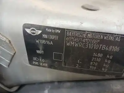 Piesă de schimb auto la mâna a doua motor complet pentru mini mini (r50, r53) cooper referințe oem iam w10b16a  