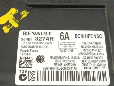 Peça sobressalente para automóvel em segunda mão centralina bsi por renault kadjar business referências oem iam 284b13274r  a2c9057610400