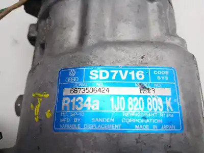 Peça sobressalente para automóvel em segunda mão compressor de ar condicionado a/a a/c por seat leon (1m1) 1.6 16 v referências oem iam sd7v16 r134a 6673506424