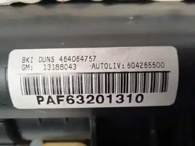 Second-hand car spare part front right air bag for opel meriva cosmo oem iam references 13188043  604265500
