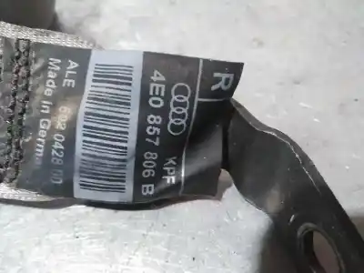 Автозапчастина б/у задній правий ремін безпеки для audi a8 d3 (4e2, 4e8) 3.0 tdi quattro посилання на oem iam 4e0857806b  