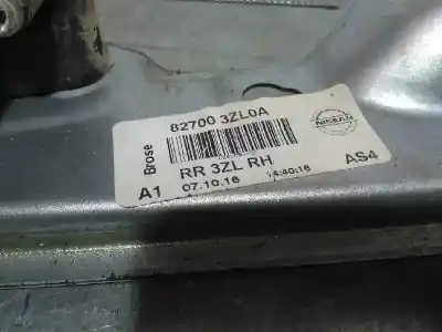 Автозапчасти б/у задний правый стеклорегулятор за nissan pulsar (c13) 1.2 16v cat 116 cv / 85 kw ссылки oem iam 827003zl0a  
