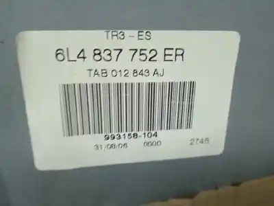 Tweedehands auto-onderdeel regelaar rechts voor ruit voor seat ibiza (6l1) sport rider oem iam-referenties 6l4837752er  