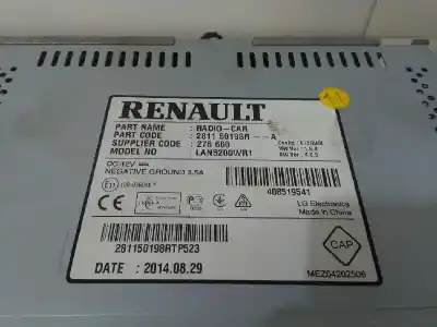 Second-hand car spare part gps navigation system for renault captur expression oem iam references 281150198r lan5200wr1 
