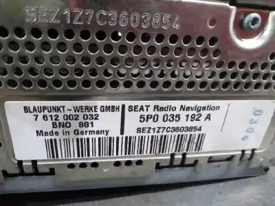 İkinci el araba yedek parçası ses sistemi / radyo cd için seat altea (5p1) 2.0 tdi 16v oem iam referansları 5p0035192a  