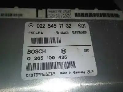 Pezzo di ricambio per auto di seconda mano centralina abs per mercedes-benz clase a (w168) 160 (168.033) riferimenti oem iam 0225457132 0265109425  