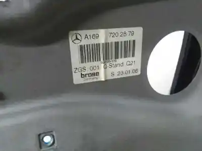 Автозапчасти б/у регулятор стекла переднего правого за mercedes-benz clase a (w169) a 160 cdi (169.006 169.306) ссылки oem iam a1697202879  