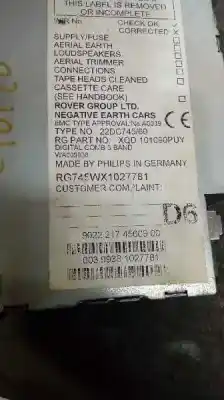 Second-hand car spare part audio system / radio cd for mg serie 75 (rj) 2.0 cdt comfort oem iam references   