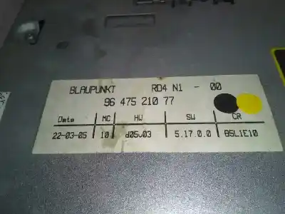 Second-hand car spare part audio system / radio cd for citroen c4 berlina lx oem iam references   