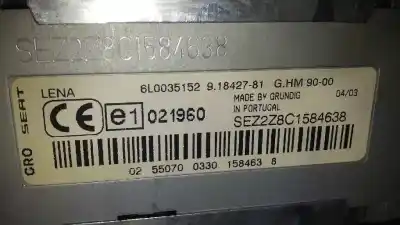 Second-hand car spare part audio system / radio cd for seat ibiza (6l1) cool oem iam references 6l0035152  