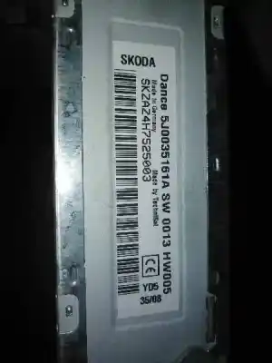 Автозапчастина б/у аудіо система / радіо cd для skoda fabia (5j2 ) urban посилання на oem iam 5j0035161a  