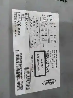 Second-hand car spare part audio system / radio cd for ford ka (ccu) grand prix iii oem iam references 7356007820  