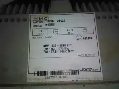 Pezzo di ricambio per auto di seconda mano impianto audio / radio cd per hyundai santa fe (bm) 2.2 crdi cat riferimenti oem iam   