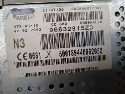 Second-hand car spare part gps navigation system for citroen c6 básico oem iam references 96632915zd  