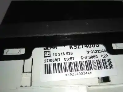 Second-hand car spare part climate control for opel meriva cosmo oem iam references 13215936  