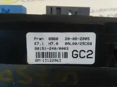 Second-hand car spare part heating / air conditioning control panel for opel astra h berlina 1.6 16v oem iam references 13122963  