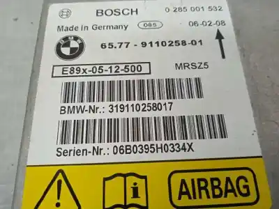 Recambio de automóvil de segunda mano de centralita airbag para bmw serie 1 berlina (e81/e87) 118d referencias oem iam 65779110258 319110258017 9110258