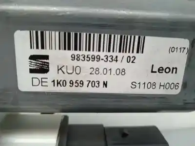 Автозапчасти б/у мотор заднего левого стекла за seat leon (1p1) 1.9 tdi ссылки oem iam 1k0959703n  