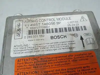 Автозапчастина б/у блок управління подушками безпеки для ford focus berlina (cap) 2.0 tdci cat посилання на oem iam 4m5t14b056bf 0285001552 4m5t14b056bf