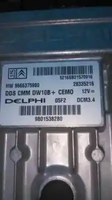 Second-hand car spare part Ecu Engine Control for PEUGEOT 508 I (8D_) 2.0 HDi OEM IAM references 9666375980  9801538280