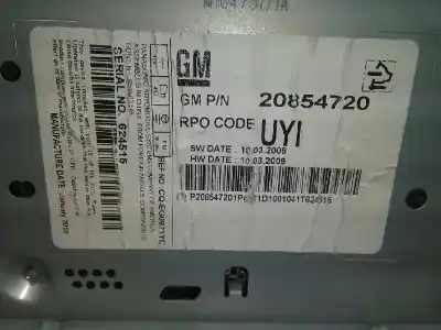 Gebrauchtes Autoersatzteil audiosystem / radio-cd zum chevrolet cruze ls+ oem-iam-referenzen 20854720  20854720