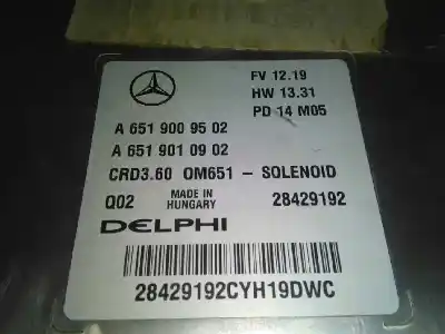 Pezzo di ricambio per auto di seconda mano centralina motore per mercedes-benz clase gla (w156) 2.1 cdi cat riferimenti oem iam a6519009502 a6519010902 a6519009502