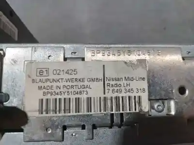 Second-hand car spare part audio system / radio cd for nissan primera berlina (p11) 2.0 navigation oem iam references   
