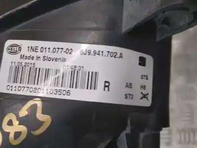 Автозапчастина б/у правий протитуман для seat ibiza (6j5) 1.2 tsi посилання на oem iam 6j9941702a 1ne01107702 2ºserie