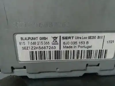 Автозапчастина б/у аудіо система / радіо cd для seat ibiza (6j5) reference посилання на oem iam 6j0035153b  