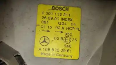 Pièce détachée automobile d'occasion feu gauche pour mercedes-benz clase a (w168) 160 (168.033) références oem iam a1688200961  