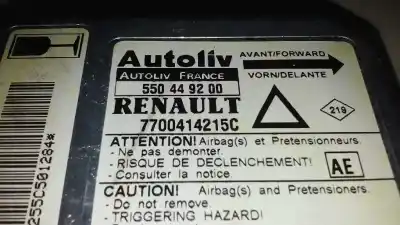 Автозапчастина б/у блок управління подушками безпеки для renault laguna (b56) 2.0 d rn (b56f/g) посилання на oem iam 6255c501284  