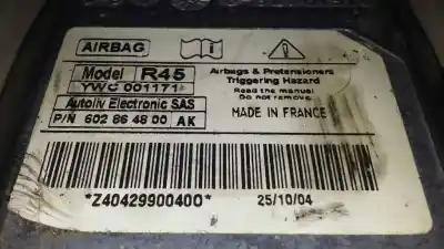 Second-hand car spare part airbag control unit for mg serie 45 (t/rt) classic oem iam references 602864800ak  