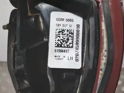 Second-hand car spare part interior left tailgate light for fiat tipo tipo oem iam references 51984457  