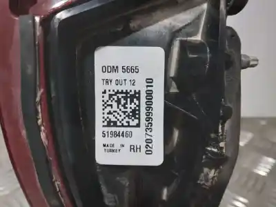 Pièce détachée automobile d'occasion feu arrière droit intérieur pour fiat tipo tipo références oem iam 51984460  