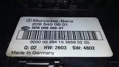 Second-hand car spare part fuse box unit for mercedes-benz clase clk (w209) coupe 270 cdi (209.316) oem iam references 2095450601  